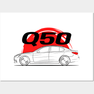 Q50 JDM Sedan Posters and Art